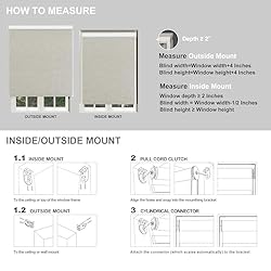 Boolegon Blackout Roller Shades for Windows,Linen