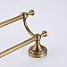 Rozin Antique Brass Double Towel Bars Wall Mounted Towel Rack Art Carved Deco