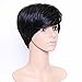 WTB Hair Short Synthetic Wigs For Black Women Black Cosplay Wigs with Free Wig Cap