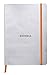 RHODIA 117451C - Silver Soft Notebook - A5 - Dotted Dot - 160 pages - Ivory Clairefontaine Paper 90 g/m - Bookmark, Elastic Closure - Faux Leather Cover - Rhodiarama Collection