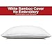 My Perfect Dreams Bamboo Adjustable Shredded Memory Foam Pillow - Sleep Like A Baby Hypoallergenic and Dust Mite Resistant White Bamboo Cover Standard