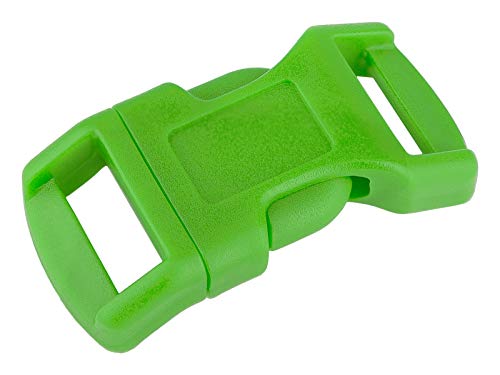 10-1/2 Inch Hot Lime Green Economy Contoured Side Release Plastic Buckle Closeout