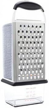OXO Good Grips Box Grater Silver and Black with Container view 8