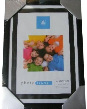 FLAT BLACK WOOD / WOODEN A4 CERTIFICATE / DOCUMENT / PHOTO FRAME