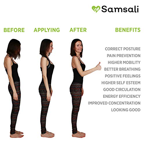 Samsali Posture Corrector, Adjustable Posture Corrector for Men and Women, Back Straightener and Shoulder Support, Best Posture Corrector for 2019, Medium