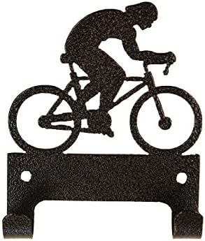 4 inch 2 hook Man Biking Charcoal Medal Holder