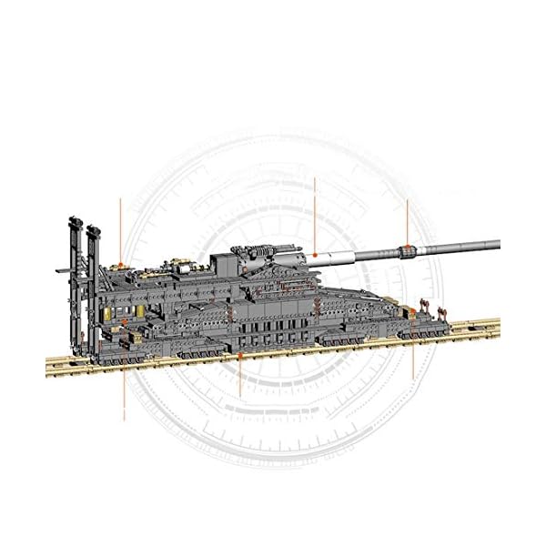 XHH Panzer-Militär-Panzer-Baukasten, 1:72 Dora-Kanonen-Panzer-Modellbausätze, 3846-teiliger Baustein, kompatibel mit… – Bild 6
