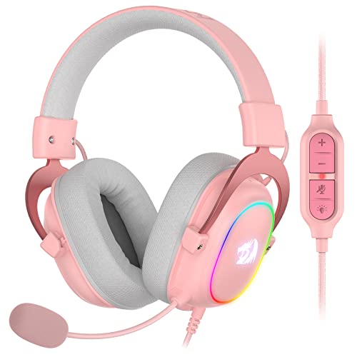 Redragon H510 Zeus Gaming Headset Kabel 7.1 53mm Rosa RGB