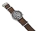 ArtStyle Vintage Crazy Horse Leather Watch Band with Double Sides Leather Watch Strap (22mm, Dark Brown)