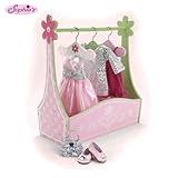 Sophia's Doll Dress Rack and Set of Hangers, Hand Painted, 18-Inch