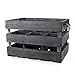 Twine Farm House Decor, Rustic Wooden Wine Bottle Holder and Wine Storage, 6 Bottle Wine Crate, Home Decor, Wine Gifts, Dark Wood, 8.8 x 8.5 x 13.5in