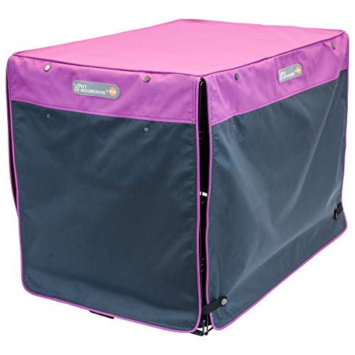 Pet Progressions by K&H 30 Inch Dog Crate Cover, Navy Tear Resistant