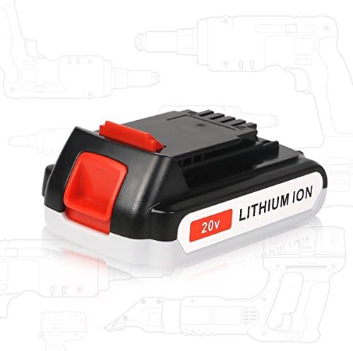 Sytechz 20V 2.0Ah Lithium Ion Replacement Battery for Black &amp; Decker LBXR2020-OPE LB20 LBX20 LBXR20 Cordless Tool Battery