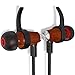 Symphonized XTC Wireless in-Ear Headphones - Bluetooth 5.0, Red, 6-8 Hours Playtime, Wooden Housing, Sports Earbuds with Earhooks, Noise Isolating, Comfortable Fit, Universal Compatibility