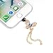 Mavis's Diary 2 Pcs Cute Bling Diamond Dust Plugs/Cell Charms for iPhone 7 Plus,iPhone 6S Plus,iPhone SE 5.5