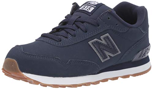 New Balance Boys' 515v1 Sneaker, Pigment/White, 1 M US Little Kid