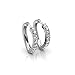 Cate & Chloe | Waverly Hoop Earrings with Crystals | Earrings for Women | Hypoallergenic 18K White Gold Plating for Sensitive Ears | Gold Hoop Earrings | Elegant Lightweight Design for Daily Wear