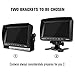 Backup Camera Monitor Kit Van, RV, Upgraded 175º Wide View Wired Infrared HD Small Rear View Cam 7 inch Adjustable Monitor Truck, Trailer, Bus, Oversize Vehicles