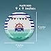 Disposable Plates - 80-Count Paper Plates, Nautical Themed Baby Shower Party Supplies for Appetizer, Lunch, Dinner, and Dessert, 9 x 9 Inches