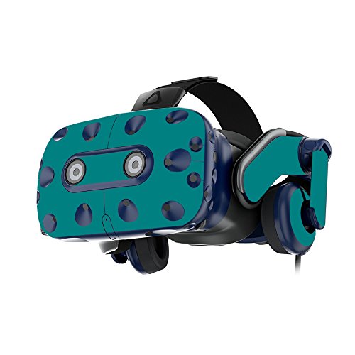 MightySkins Skin Compatible With HTC VIVE Pro VR Headset - Solid Teal | Protect…