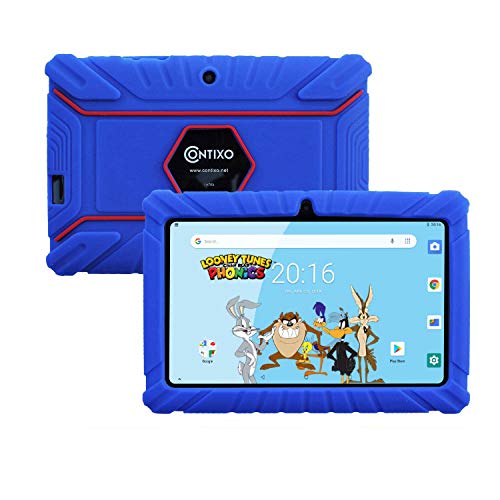 Contixo V8-2 7″ Edition Android 16GB Kids Tablet Parental Control 20+ Learning Education Apps Toy Tablet for Kids Pre-Installed Looney Tunes Content WiFi Camera-Dark Blue