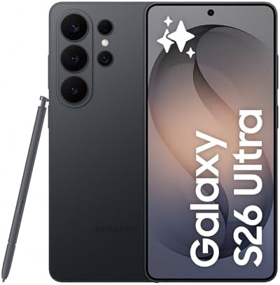 Galaxy S26 Ultra, 256GB, Smartphone com Galaxy AI, Câmara de 200MP, 12GB de RAM, Bateria de 5000mAh, Garantia do Fabricante 3 Anos + 1 Ano Extra, Cor Preta (Versão Espanhola)