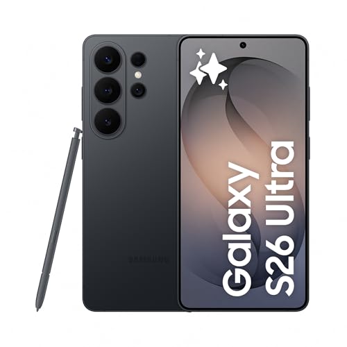 Galaxy S26 Ultra, 256GB, Smartphone con Galaxy AI, Cámara 200MP, 12GB RAM, Batería 5000mAh, Garantía del Fabricante 3 Años+1 Año Extra, Color Negro (Versión Española)