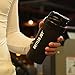 BOTTLED JOY Protein Shaker Bottle, Non-Toxic Wide Mouth 100% Leak Proof Shake Water Bottles 27oz 800ml (Black)
