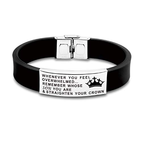 Brazalete FALOGIJE Siempre que te sientas abrumado Recuerda de quién hija / hijo eres Endereza el brazalete de tu corona