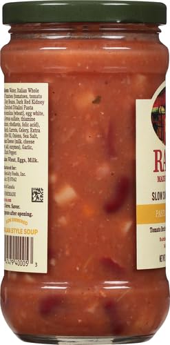 RAO’S HOMEMADE PASTA FAGIOLI SOUP, 16OZ, REAL VEGETABLES, TRADITIONAL ITALIAN HEAT AND SERVE SOUP, 1 POUND (PACK OF 1)