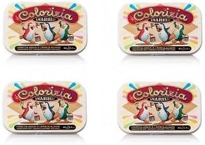 AMARELLI – colorizia 4 Packs of 40 gr. Assortment of Soft Licorice All 'Anise Covered By A Thin Layer of Sugar