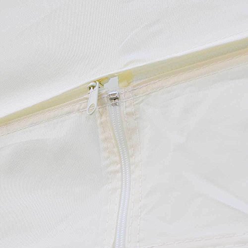 Koval Inc. 10 X 10 Ft Garden Patio Canopy Gazebo Replacement Canopy with Net Top Ivory White