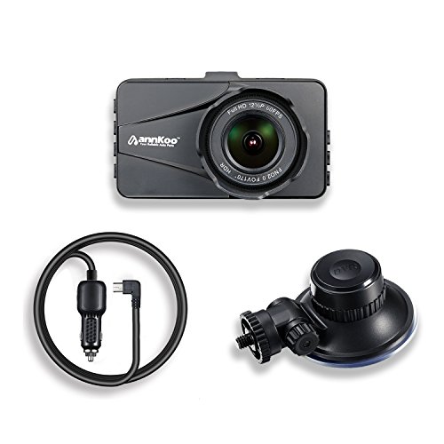 Dash Cam - ANNKOO AD01 Large HD LENS 3.0" Screen Full HD Display 1080P 1296P 170° Wide Angle HDR Dashboard Camera Car DVR Vehicle Dash Cam with G-Sensor, WDR, Loop Recording, Black