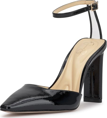 Jessica Simpson Soltiea Ankle Strap Pump, Black, 6.5