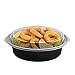 PARTY BARGAINS Round Plastic Food Container with Airtight Lids Bento Lunch Box | Meal Prep Food Containers Portion Control Leakproof Microwavable, Reusable & Freezer Safe - 24 Oz | PACK of 16