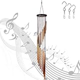 Epartswide Wind Chimes Outdoor,Large Wind Chimes,36" Garden Chimes with 18 Aluminum Alloy Tubes and 3 S Hooks for Garden Patio Decor(Golden)
