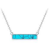 BG&WLing Turquoise Necklaces for Women Western Pendant Necklace Dainty Fashion Jewelry