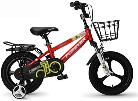 Chunlan キッズ 自転車 ワンピースタイヤ 炭素鋼フレーム 補助輪 フレームとベル付き にとって 2