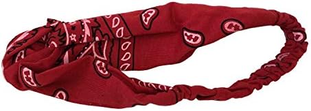 Bandana Headband with elastic, Hair Wrap Women's Yoga Outdoor Hairband Headwrap ! (Red)