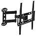 Mount-It! Full Motion TV Wall Mount Corner Bracket, VESA 400 x 400 Compatible, Extending Arm Articulating, Swivel, Tilt Fits 32, 37, 40, 42, 47, 50 Inch TVs, 66 Lbs Capacity Black primary