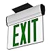 LFI Lights® Edge-Lit UL 924 Listed Green Exit Sign – Modern Brushed Aluminum Housing, LED Illumination, Hardwired with Battery Backup, UL Listed, Single-Sided Clear Acrylic Panel for Sleek Commercial & Residential Safety Compliance
