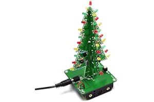 Gikfun DIY LED Christmas Tree Kit - Red, Green, Yellow Flash - Adult, DIY Enthusiasts, Technically Inclined Individuals