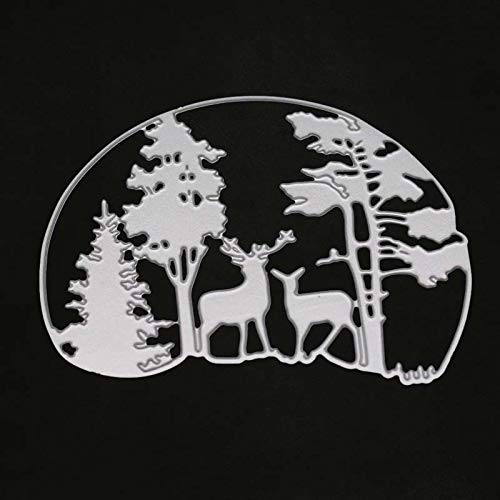 Christmas Metal Cutting Tree and Deer Die Craft Scrapbooking Decor Embossing Stencil - Thumbnail 3