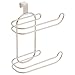 InterDesign Classico Bathroom Over Tank 2 Roll Toilet Paper Holder – Double Roll Tissue Paper Storage - Satin
