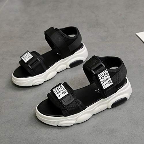Women Sandals, ❤️ FAPIZI Flat Summer Outdoor Sport Athletic Walking Shoes Open Toe Trekking Casual Beach Sandals Black
