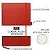 RICCO BELLO Ruled Hardcover Lined Journal Notebook - Vegan Leather, Elastic Closure, Pen Loop, Bookmark, Inner Pocket, 192 Lined Pages, 5.7 x 8.4 inches (Red)
