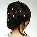 HuntGold 6X U-shaped Wedding Flower Synthetic Pearl Hair Clip Pin Hairpin Stick(white)