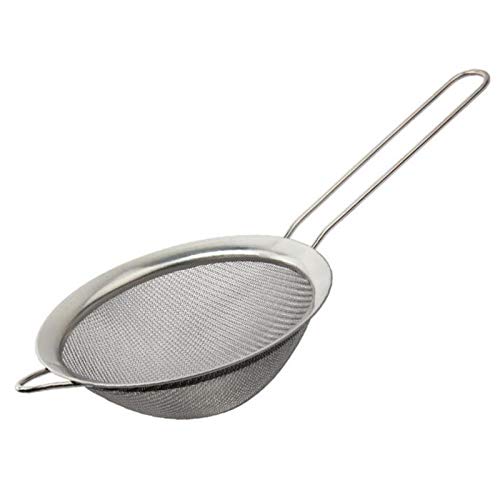 Stainless Steel Flour Sieve, 22cm Finest Temperature-Proof Mesh Anti-Corrosive Premium Fine Mesh Upgrade Fine Kitchen Wire Mesh