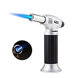 Creme Brulee Torch Butane Torch, Lifebee Culinary Torch Food Torch Refillable Adjustable Flame Lighter with Safety Lock for Creme Brulee, BBQ and Baking(Butane not included)