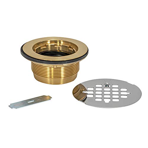 Eastman 2 Inch IPS No Caulk Brass Shower Drain, Stainless Steel, 15306 Madcity Plumbing